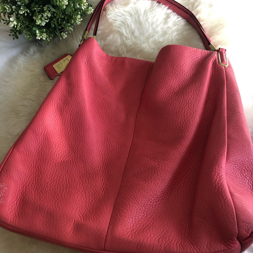 COACH Leather Phoebe Pink Shoulder Bag - Picture 2 of 8